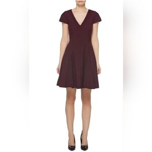 Halston Heritage Burgundy Dress Party Formal Versatile